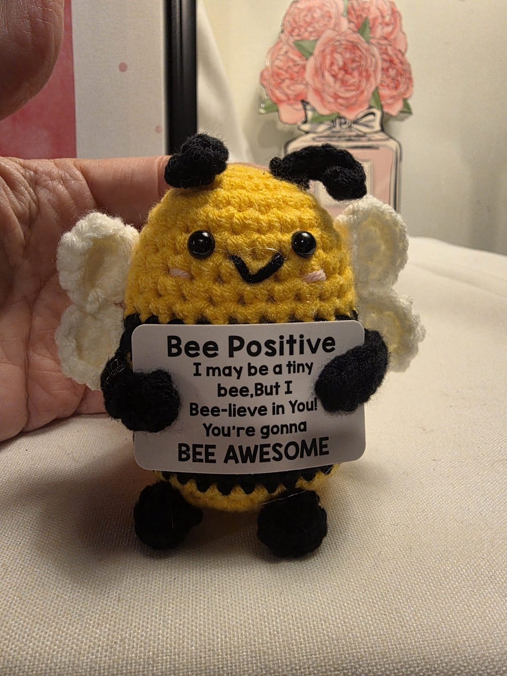 Bee Positive Crochet Bee